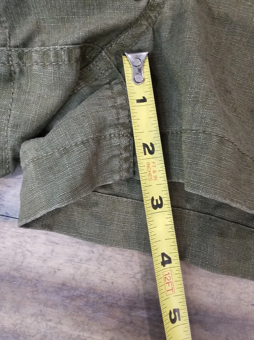 J Crew Olive Drawstring Women's Shorts, Linen Blend